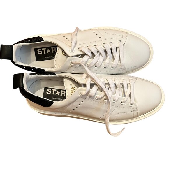 Golden Goose Deluxe Brand GGDB/Starter, White with Black Heel Accent, Size 39 - Picture 5 of 14